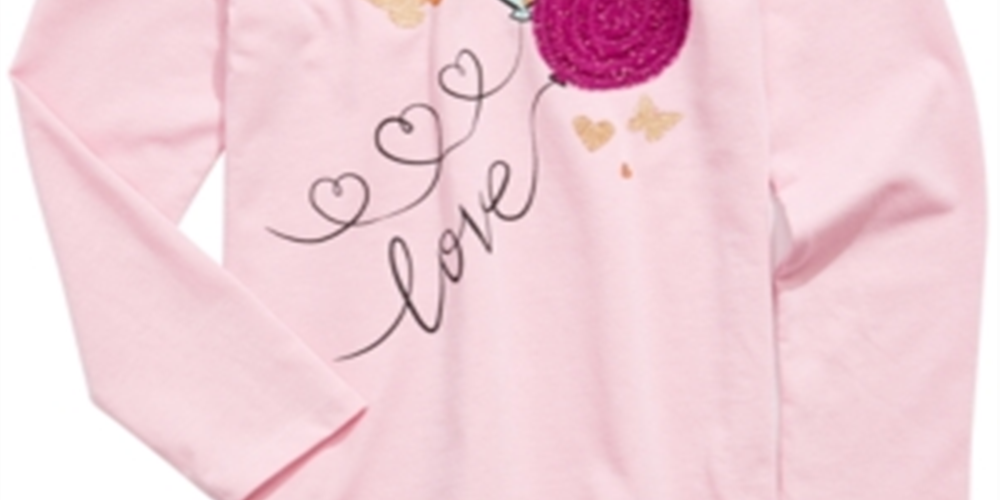 Epic Threads Toddler Girl's Butterfly Balloon T-Shirt Pink Size 4T