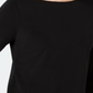 Charter Club Women's Tie Sleeve Crepe Top Black Size Small