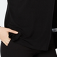 Charter Club Women's Tie Sleeve Crepe Top Black Size Small