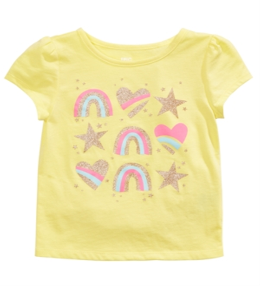 Epic Threads Little Girl's Rainbows Hearts & Stars T-Shirt  Yellow Size 6X