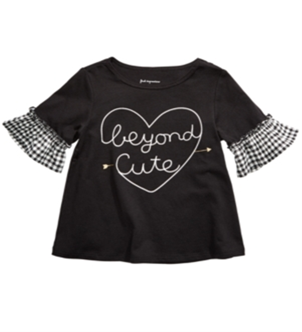 First Impressions Toddler Girl's Cotton Beyond Cute Top Black Size 3T