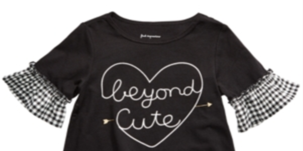First Impressions Toddler Girl's Cotton Beyond Cute Top Black Size 3T