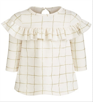 First Impressions Baby Girl's Glitter Check Print Ruffle Dress White Size 24Months