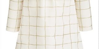 First Impressions Baby Girl's Glitter Check Print Ruffle Dress White Size 24Months