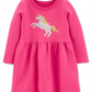 Carter's Toddler Girl's Sequin Unicorn Dress Size Pink Size 4T