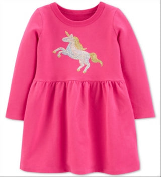 Carter's Toddler Girl's Sequin Unicorn Dress Size Pink Size 4T