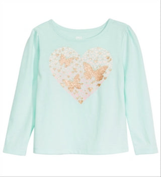 Epic Threads Toddler Girl's Heart Butterflies T-Shirt Blue Size 4T
