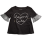 First Impressions Toddler Girl's Cotton Beyond Cute Top  Black Size 4T