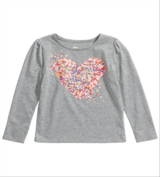 Epic Threads Toddler Girl's Heart T-Shirt Gray Size 3T