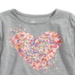 Epic Threads Toddler Girl's Heart T-Shirt Gray Size 3T