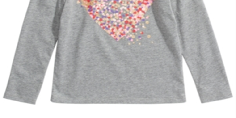 Epic Threads Toddler Girl's Heart T-Shirt Gray Size 3T
