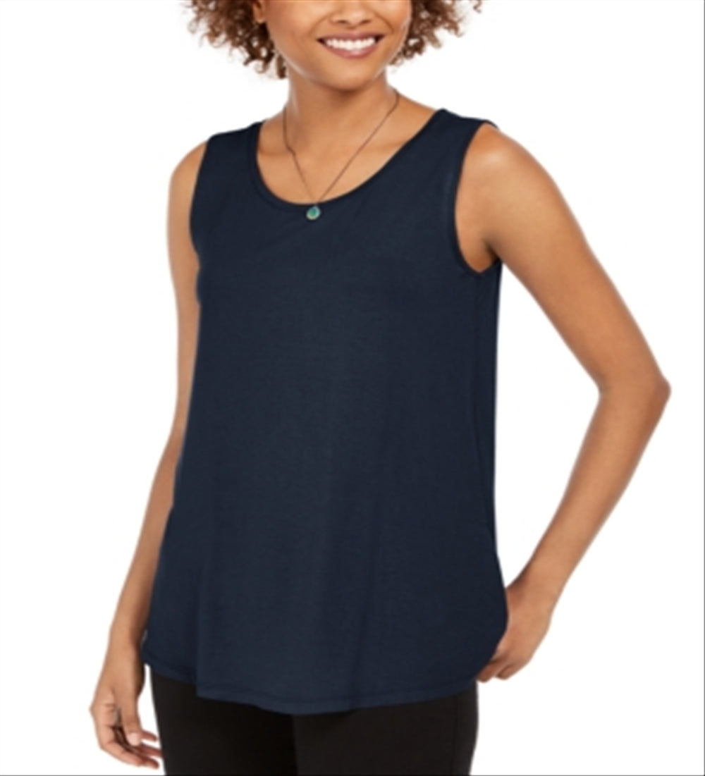 Style & Co Women's Swing Fit Tank Top Blue Size Medium