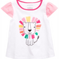 First Impressions Baby Girl's Lion Graphic Top  White Size 3-6Months