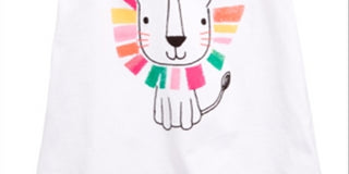 First Impressions Baby Girl's Lion Graphic Top  White Size 3-6Months