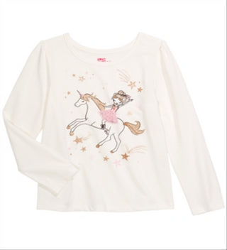 Epic Threads Toddler Girl's Unicorn Rides T-Shirt White Size 3T