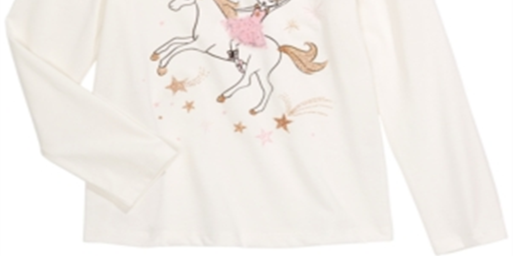 Epic Threads Toddler Girl's Unicorn Rides T-Shirt White Size 3T