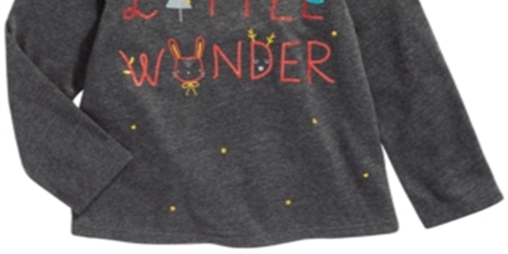 First Impressions Baby Girl's Little Wonder T-Shirt Size Gray Size 3-6 Months