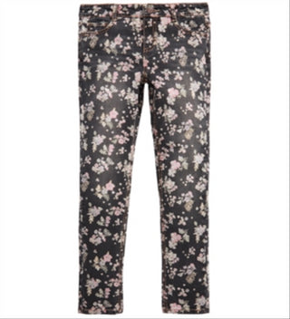 Epic Threads Big Girl's Floral Print Skinny Jeans Black Size 12