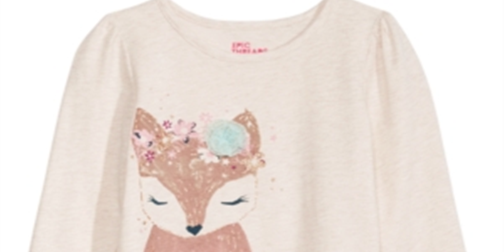 Epic Threads Little Girl's Woodland Fox T-Shirt White Size 5
