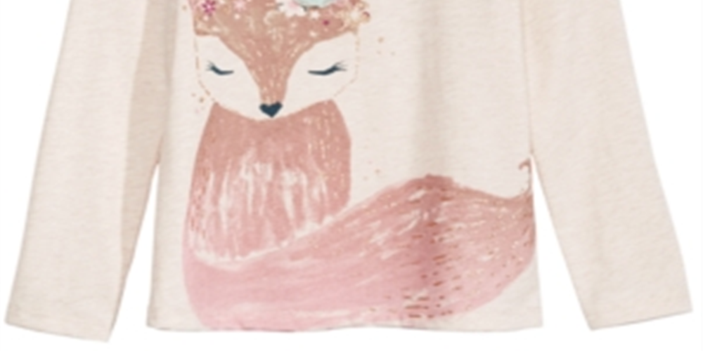 Epic Threads Little Girl's Woodland Fox T-Shirt White Size 5