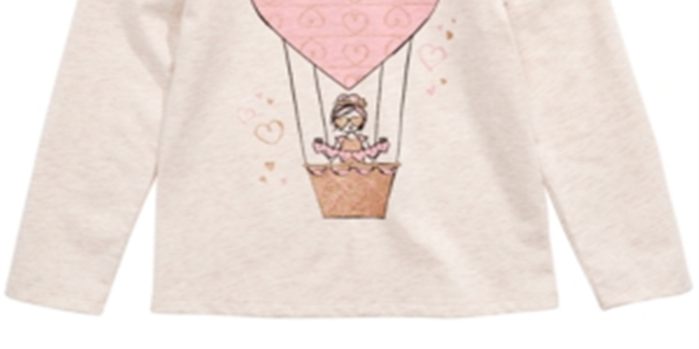 Epic Threads Toddler Girl's Heart Air Balloon T-Shirt White Size 3T