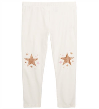Epic Threads Little Girl's Star Knee Leggings White Size 5