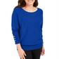 JM Collection Women's Studded Dolman Sleeve Sweater Blue Size X-Small