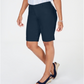 Charter Club Women's Pocketed Zippered Shorts Size 6 Blue Size 6