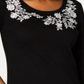 Karen Scott Women's Graphic T-Shirt Floral Jewel Neck Black Size Small