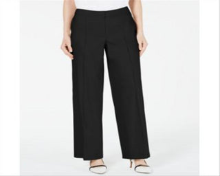 Alfani Women's Wide Leg Linen Pants  Black Size 0 Petite