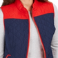 Charter Club Women's Colorblocked Quilted Vest Blue Size X-Small