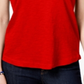 Style & Co Women's V Neck Pocket T-Shirt  Grey  Size Petite S