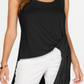 Alfani Women's Sleeveless Scoop Neck Hi Lo Top Black Size Petite XL