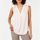 Alfani Women's V Neck Tank Top Pink Size Petite S