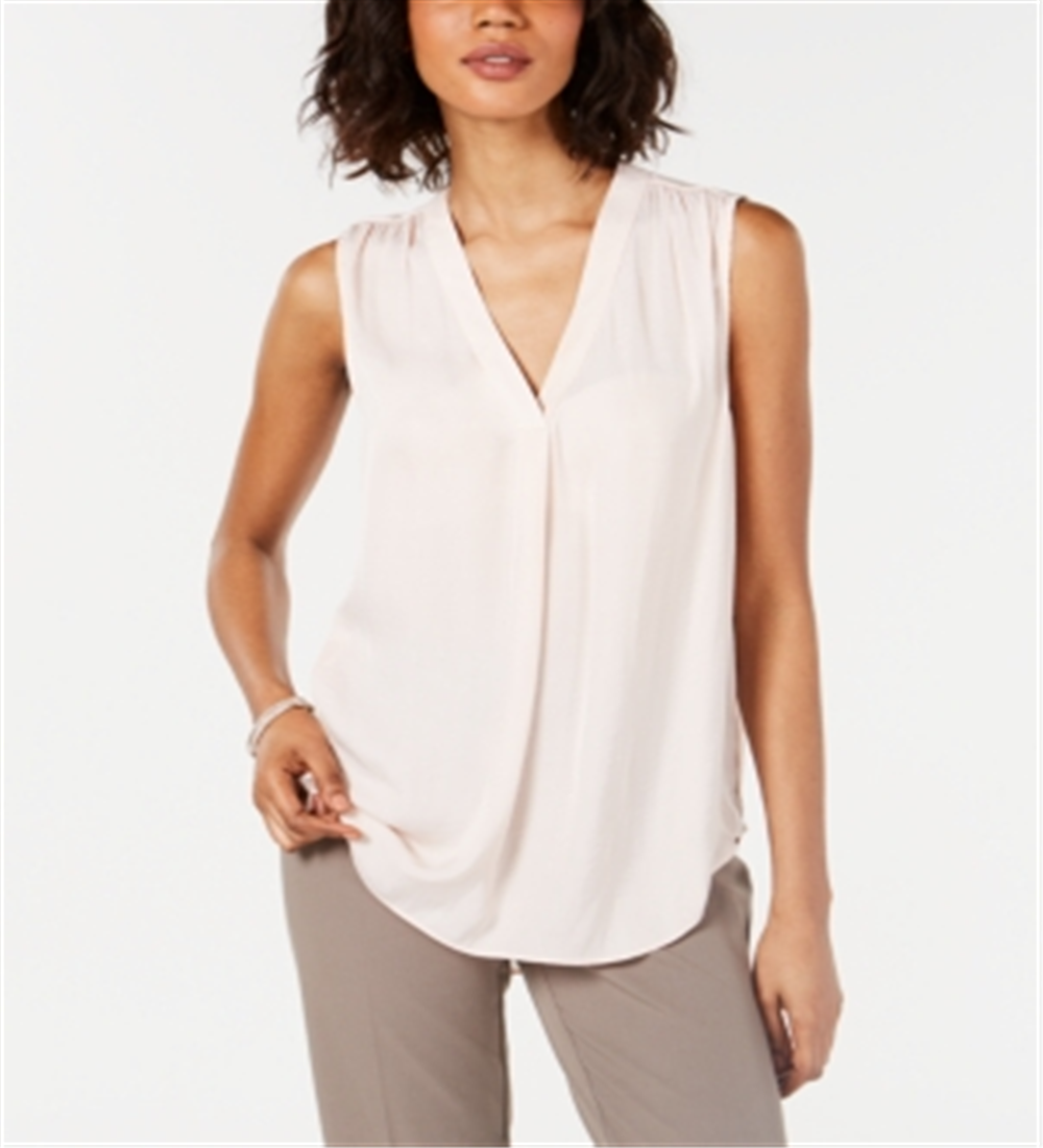 Alfani Women's V Neck Tank Top Pink Size Petite S