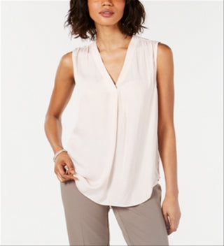 Alfani Women's V Neck Tank Top Pink Size Petite S