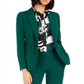 Bar III Women's One Button Blazer Bottle Green Green Size 0
