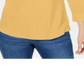 Karen Scott Women's Cotton Johnny Collar Utility Shirt Yellow Size XX-Large