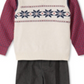 TFW Toddler Boy's 3 Pc Snowflake Vest Check Shirt & Pants Set Sweater White Size 4T