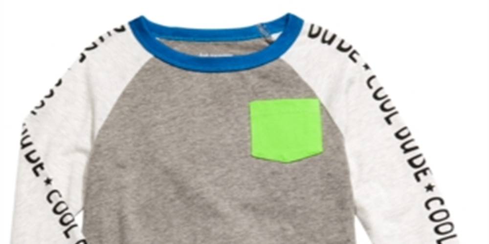 First Impressions Baby Boy's Cool Dude Print Colorblocked T-Shirt Gray Size 24 Months