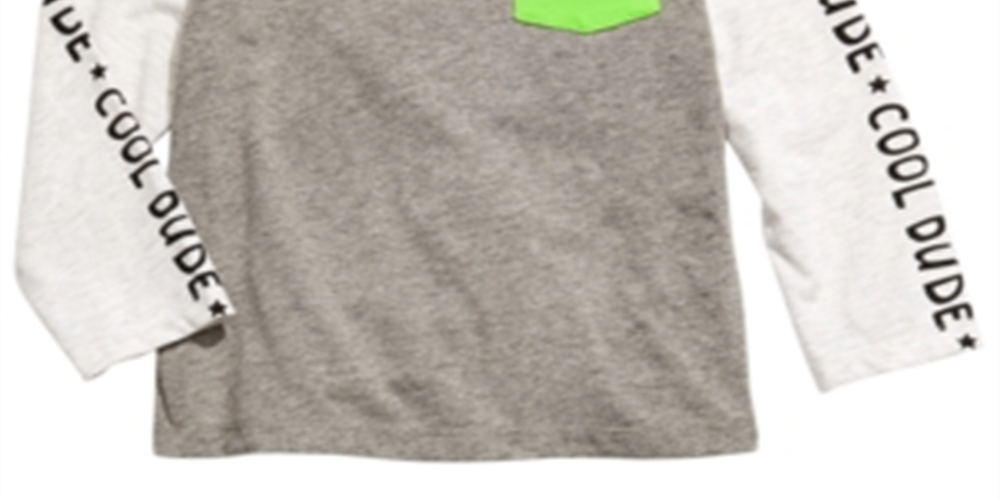 First Impressions Baby Boy's Cool Dude Print Colorblocked T-Shirt Gray Size 24 Months