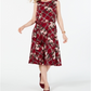 Charter Club Women's Sleeveless Mixed-Print Dress  Red Size PSM