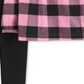 Carter's Baby Girl's 2 Pc Plaid Top & Leggings Set Pink Size 6 Months