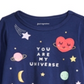 First Impression Baby Girl's Cotton Long-Sleeve Universe T-Shirt  Blue Size 6-9 Months