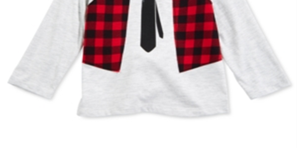 First Impressions Baby Boy's Vest Print T-Shirt Gray Size 3-6 Months