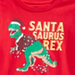 Epic Threads Toddler Boy's Santa Saurus Print T-Shirt Red Size 4