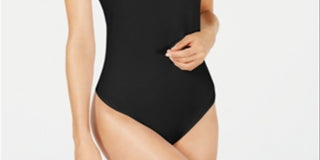 Bar III Women's Scoop Neck Sleeveless Bodysuit Top Black Size Small