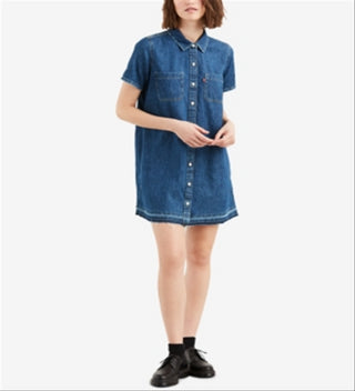 Levi's Women's Denim Shirtdress Blue Size X-Small