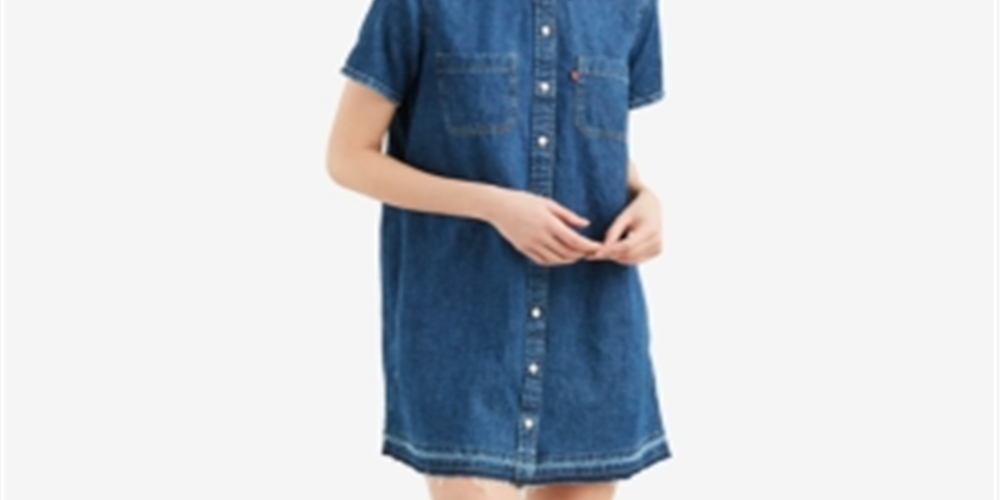 Levi's Women's Denim Shirtdress Blue Size X-Small
