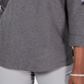 Karen Scott Women's Petite Printed 3/4-Sleeve Sweatshirt Gray Size Petite S/M